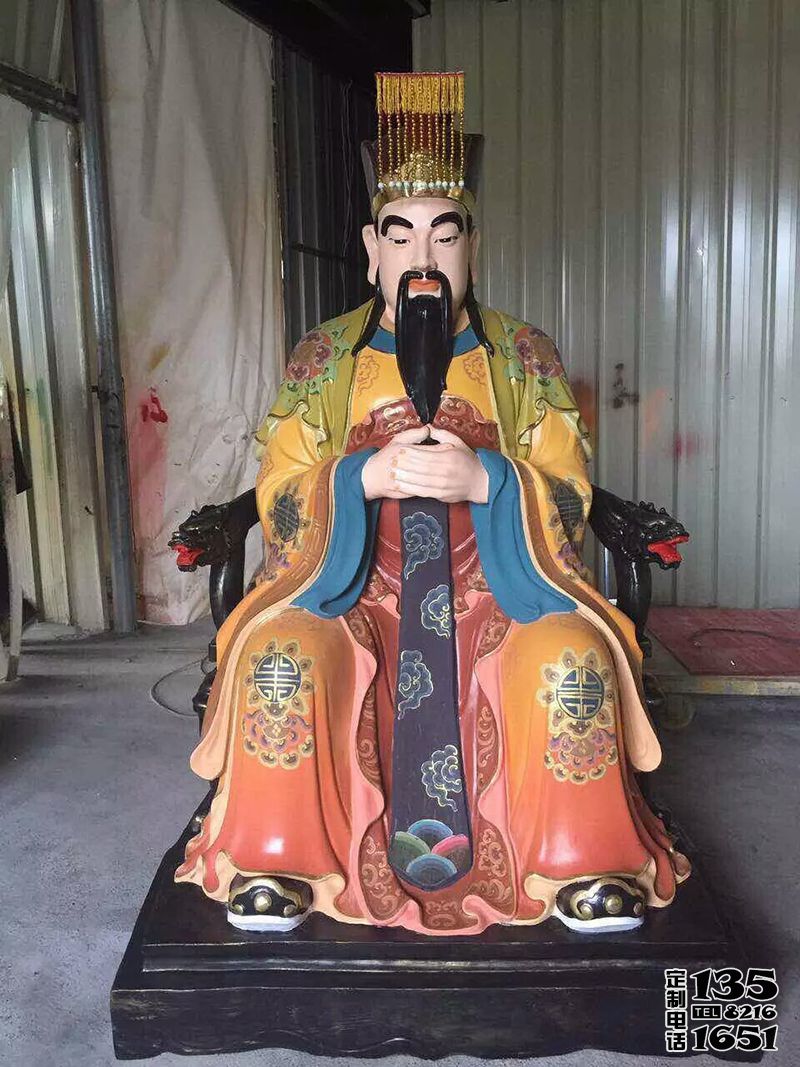 景區寺廟玻璃鋼彩繪玉帝雕塑 景區寺廟玻璃鋼彩繪玉帝雕塑