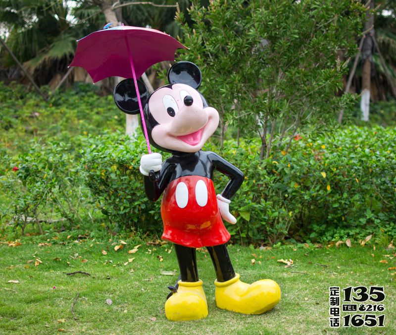 公園景區玻璃鋼彩繪米老鼠米奇雕塑 公園景區玻璃鋼彩繪米老鼠米奇雕塑