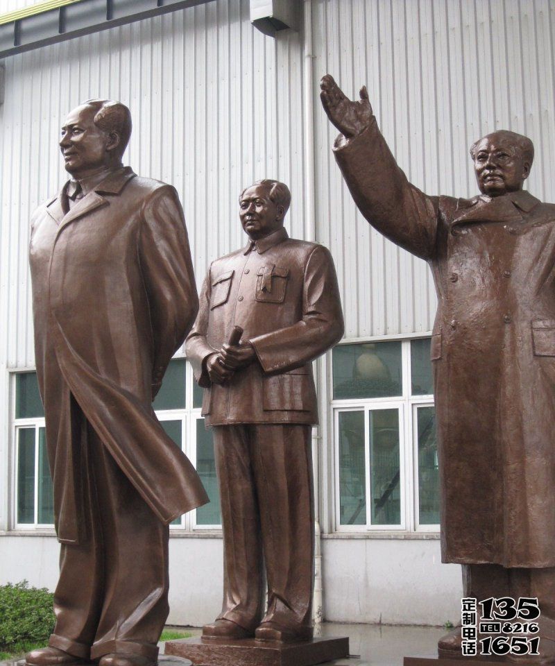 玻璃鋼仿銅園林戶外景觀裝飾大型擺件毛澤東雕塑 玻璃鋼仿銅園林戶外景觀裝飾大型擺件毛澤東雕塑