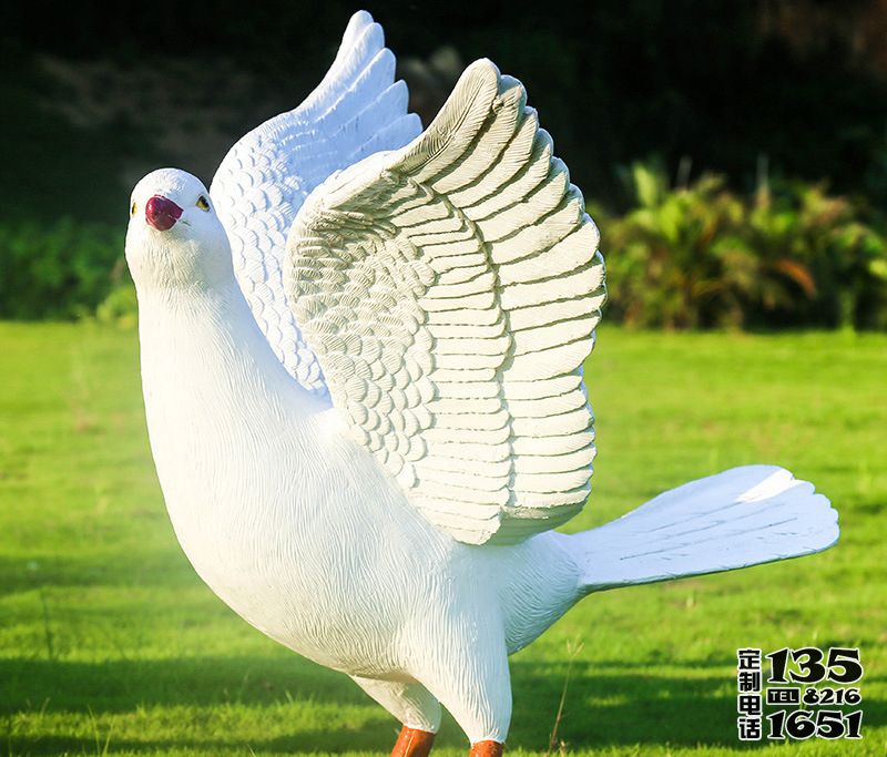 玻璃鋼樹脂仿真動物公園草坪鴿子雕塑 玻璃鋼樹脂仿真動物公園草坪鴿子雕塑